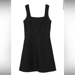 NWT COS SQUARE-NECK MINI PINAFORE DRESS BLACK 4